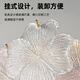 Mingjiang Style 2024 Nouveaux lustres français Postmodern Light Luxury Perle Verle Salon chambre à coucher de chambre à manger Crème Style Lampe LVD9922-100 + 60 Double couche transparente trois couleurs (rose) Installation de paquet