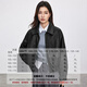 Shangdubila City Pendler PU Leder Kleidung Frauen Frühling Lose Slim Jacket Revers Lose Lokomotive Jacke Schwarz L.