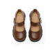 Belle Shallow Mouth Mary Jane Children's Shoes Women's Shopping Mall Same Style British Style Small Leather Shoes A5305C84 Brown Size 29