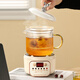 Mini multi-functional health pot all-glass electric ceramic stove health kettle small office tea maker 2024 new teapot mini flower teapot health cup for one person smart electric ceramic stove + 0.85L glass cup + glass tea drain