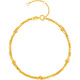 Saturday blessing yellow 18K gold simple double chain color gold bracelet birthday gift C0713421 16+3cm