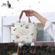 Kangaroo small cloth bag handbag lunch bag women's canvas bag 2024 new lunch box bag fashionable autumn and winter outing bag One leaf knows autumn