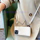 Jing'an Huawei P70 Leder Mate60pro Coin Wallet Crossbody Mobiltelefon Hülle Nova11 Geeignet für 5 volle P -Bag 6 Silicon 4 Kleber 3 kleine Duftstil Reißverschluss Bag Ivory Weiß + Crossbody Leder Seil Huawei Nova11pro