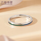 Lukfook Jewelry Platinum 950 Love Platinum Ring Couple Wedding Pair Ring Single Price GJPTBR0007 No. 17-4.17g (including labor cost 680 yuan) Men's model