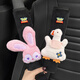 Nanzhi Automobile Safety Belt Shoulder Guard Cute Creative Car Insurance Belt Cover Anti-neck Car Interior Decoration Men and Women TOY French Fries + Hamburger Spoon (Pair of One Pack)