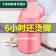 泡脚桶高深桶过膝加热旅行恒温过膝足浴泡脚桶过小腿高深熏蒸桶可 豪华拉链粉6627里米特厚