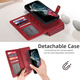 S23ultra Mobiltelefon Hülle Leder schräg Lanyard Samsung S22+ Brieftasche Flip Multifunktionskarte Mezzanine S21FE Full Cover Anti-Fall-Schutzhülle Business Red Samsung S23+