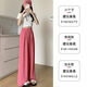Ady Glenna apricot wide-leg pants for women 2025 new summer thin high waist droop casual lazy style Yamamoto pants temperament black [model 15916cm] regular M [91100Jin [Jin equals 0.5 kg]]