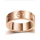 DR-FLVVS Fat Donglai's same style 18K rose gold nail ring classic AU750 men's and women's wedding ring love couple pair rose gold three diamonds wide version US size 9 (national code 19-20)