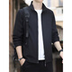 JEANSWEST spring and autumn coat men's 2025 new spring thin solid color stand-up collar loose windbreaker casual jacket top JK8302 dark gray regular L