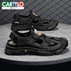 Sandalias de cartelo 2025 Nuevo verano Avaluación al aire libre para hombres con zapatillas de playa de doble propósito papá