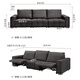 Gujia Home (KUKA) zero-to-wall electric sofa living room Lawrence top layer cowhide sofa 6225 Haoyuebai 3 persons 2 electric