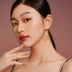 六福珠宝足金硬金工艺莫比乌斯环黄金耳圈耳环 计价 A01TBGE0010 约7.44克