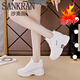Shaklan Leather-Feel-Feels White Shoes Женская обувь 2025 Весна и осень-популярная летняя универсальная повседневная обувь.