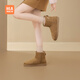 Hoilan Home (HLA) Botas de nieve para mujeres más zapatos de algodón engrosados ​​de terciopelo para zapatos de pan para mujeres hdamxw7bdj001 Camel Color 38