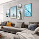 Mohu (mohu) living room decoration painting sofa background wall mural modern simple landscape landscape painting TV wall high-end new style hanging paintings seaside landscape 15935 (including wall clock) art crystal porcelain combination-black frame
