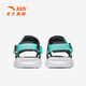 ANTA Children's Sandals Men's Beach Shoes 2024 Summer New Open-Toe Arch Student Outdoor Sandals Koala Gray/Fluorescent Aqua/Bright Orange-1 35