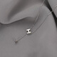 GOR Fat Donglai's same style pt950 platinum double c necklace small fragrant style H letter female new pendant niche light luxury platinum small fragrant style H letter necklace