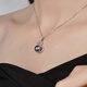 DOHX Tahitian Gourd Black Pearl Pendant 925 Silver Necklace Fashion Necklace Jewelry as a Birthday Gift for Mom S925 Silver/Gourd Black Pearl 9mm