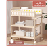 Otras marcas de mesa de pañales de madera maciza mesa de cuidado del bebé Masaje para bebés Mesa táctil Almacenamiento de baño Montaje múltiple Mesa de pañales de tres capas móviles + hielo y nieve Partitura
