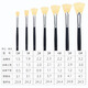Monet Monet 15618 BRISTLE FAN PEN COUPAGE GOUCHE ACRYIQUE BRSPE BROSSE MUR PEINTURE PEINTURE BRSULLAGE Long Brosse de conception de poteau en bois 0 # 2 # 4 # 6 # (4 bâtons
