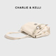 CHARLIE&KELLI CK品牌轻奢包包女包2025新款翻盖流浪包女士单肩斜挎包 贝壳白