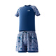 Li-Ning Children's Swimsuit Boys Boys Boys Fat Boys Swimsuit Swim Symbols 8821 Gray Blue 160