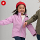 reima men's and women's soft shell jacket for middle children 2024 spring new water-repellent hooded long-sleeved fleece jacket light purple pink 4200104cm