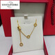 Iosn999 Pure Gold Small Waist Necklace 5G Hard Gold Pure Gold Transfer Bead Pendant Clavicle Chain as a Gift for Your Girlfriend Pure Gold Small Waist + Necklace Set About 5.6g