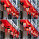 Shantou Lin Village 2024 Spring Festival Decoration New Year Dragon Latte Flower New Year Decoration New Year's Day Shopping Mall Indoor Scene Layout Hanging Decoration 2024 Cartoon Happy New Year Curtain