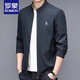 
ROMON 2024 new men's jacket spring and autumn middle-aged daddy suit casual loose stand collar top middle-aged and elderly jacket BST-A9858 black 2XL185