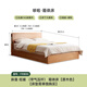 Genji Wood Language All solid wood box bed Nordic oak modern simple master bedroom double bed solid wood color large bed environmentally friendly furniture solid wood color low bunk box bed 1800mm*2000mm