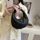 Dadong Nischendesign Frauenbag 2025 Neue weiche Leder Textur Cloud Handtasche Knödelbeutel Einfacher Mode -Handtaschen -Tasche grau