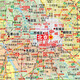 Beijing City Map 1068*749mm Paper Wall Sticker Political District Traffic Topographic Map