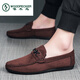 
Woodpecker men's shoes 2024 new summer breathable casual canvas bean shoes driving lazy versatile odor-proof cloth shoes black [D882] 39