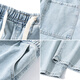 Jeep Spirit Jeans für Männer 2025 Frühlings- und Sommer-neue modische und vielseitige lose Hose für Männer geradee Weitbein-Hosen H36 Retro Blue XL