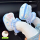 Midurs neugeborenes Baby im Herbst und Winter 0-1-Jährigen Jungen und Mädchen Cartoon Dicke Schuhe und Socken, die nicht von den Fersen fallen, und Samtfußschutz Baumwollschuhe 2 rosa Plüsch (Spitze Kaninchen-Weiß-Kaninchen) 11 Innenlänge 11 cm (s empfohlen auf 0-6 Monate))