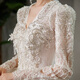 Red Makeup Wedding Bride 2025 NUEVO YARN PRINCIPAL FRANDE INDUSTRIA PESADA LACE LUXURY LUXURY Palacio estilo Palacio Ceremonia Ceremonía Hilo Color de Champán Color s