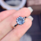 Henglijia aquamarine ring main stone size square 6X6mm520 gift