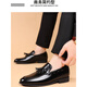 Yierkang Matte Costume Chaussures en cuir masculin Chaussures de mariage décontractées de brillance plate à semelle plate