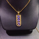 DRJEFUN new spot light luxury fashion super flash natural tanzanite pendant necklace S925 sterling silver inlaid exquisite and beautiful exquisite and beautiful