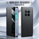 轻夏磁吸翻盖华为mate50pro手机壳新款真皮皮套智能视窗免翻盖接听镜 华为Mate50-隐形磁吸优雅黑高端