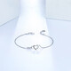 Saturday Fu PT950 heart-shaped platinum bracelet for women PT072779 about 2.32g 16+2cm birthday gift