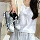 亚瑟士（asics）nyc 运动鞋黑色复古男鞋户外联名休闲鞋跑鞋夏季 1203A383-023灰银_ 46.5