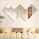 Anya dressing mirror, bathroom mirror, wall-mounted full-body mirror, bedroom living room fitting mirror, household 30*30 right-angle four-piece set