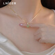 Lnieer925 silver lucky bag Hetian jade silver necklace for women's pendant clavicle chain 2025 new necklace accessories for girlfriend and wife Golden Hotan jade lucky bag necklace [S925 silver]