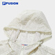 FILA FUSION Fashion Couple Woven Jacket 2025 Autumn New Sunscreen Cool Hooded Top Cloud White-WT 3XL 190/108A/XXXL