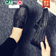 卡帝乐鳄鱼（CARTELO）豆豆鞋男2025新款春夏秋季男鞋精神小伙懒人一脚蹬英伦休闲小皮鞋 683黑色 40