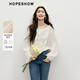 Red sleeves sweet temperament chiffon blouse 2025 spring new women's feather cut tassel one-line collar niche short top gray pink 111 S