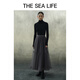 
THE SEA LIFE skirt for winter new fashionable slightly elastic waist mid-length puff mesh skirt 13117 Cloisonné Gray L